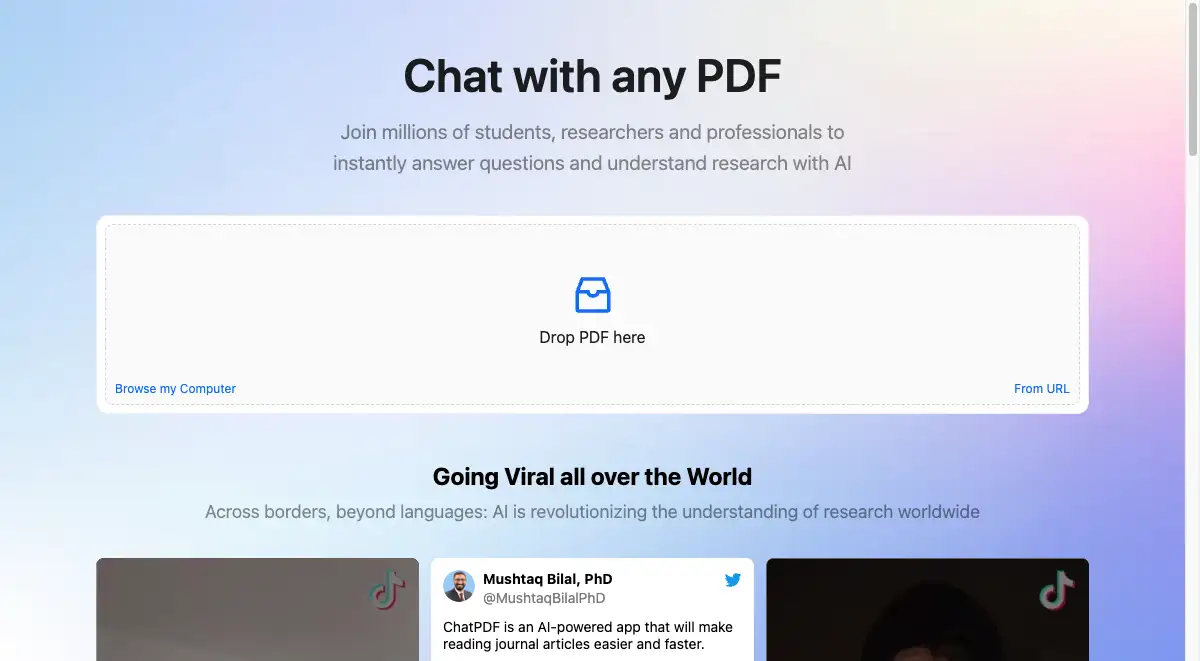 ChatPDF - Chat with any PDF!